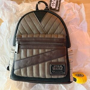 LOUNGEFLY STAR WARS MINI BACKPACK REY BROWN TAN CREAM NEW WITH TAG